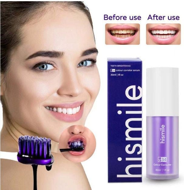 Hismile v34 Colour Corrector Serum Purple Teeth Whitening & Stain Removal