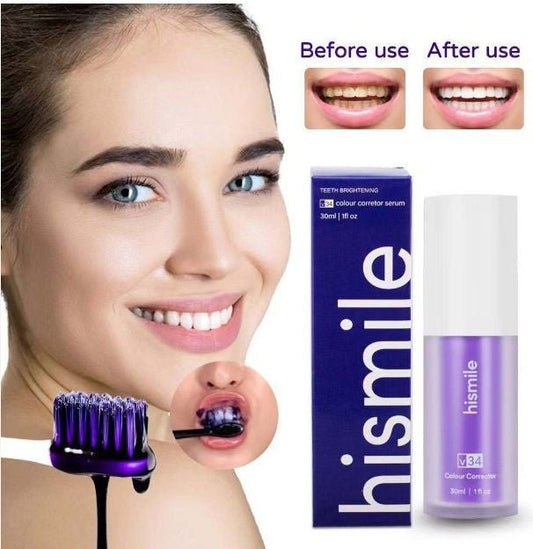 Hismile v34 Colour Corrector Serum Purple Teeth Whitening & Stain Removal