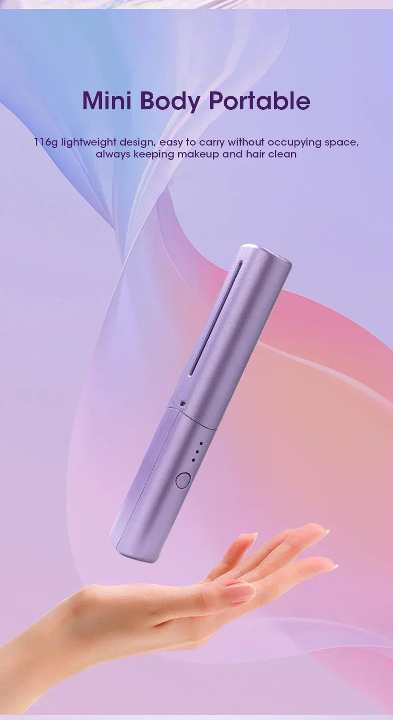 2-in-1 Hair Styling Brush, Straightener, Curler Comb Random Color