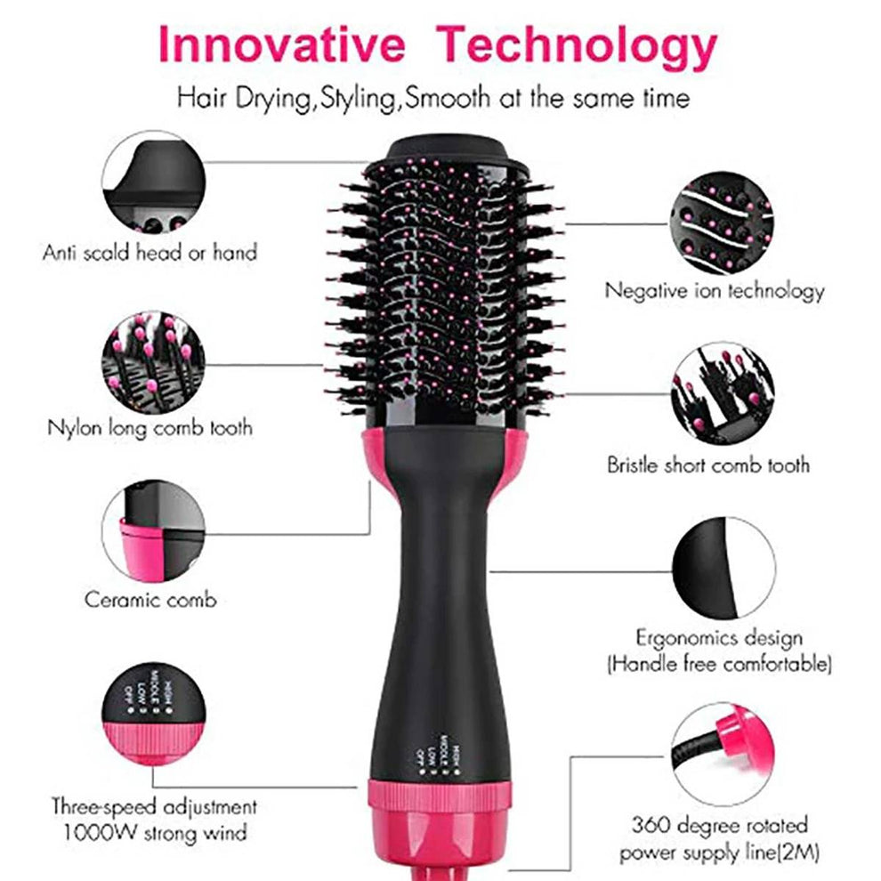 3-in-1 One Step Hot Air Brush Hair Dryer & Styler